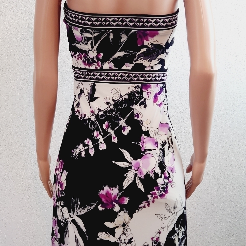 White House Black Market Strapless Floral  Maxi Dress Size: XS - Picture 12 of 16